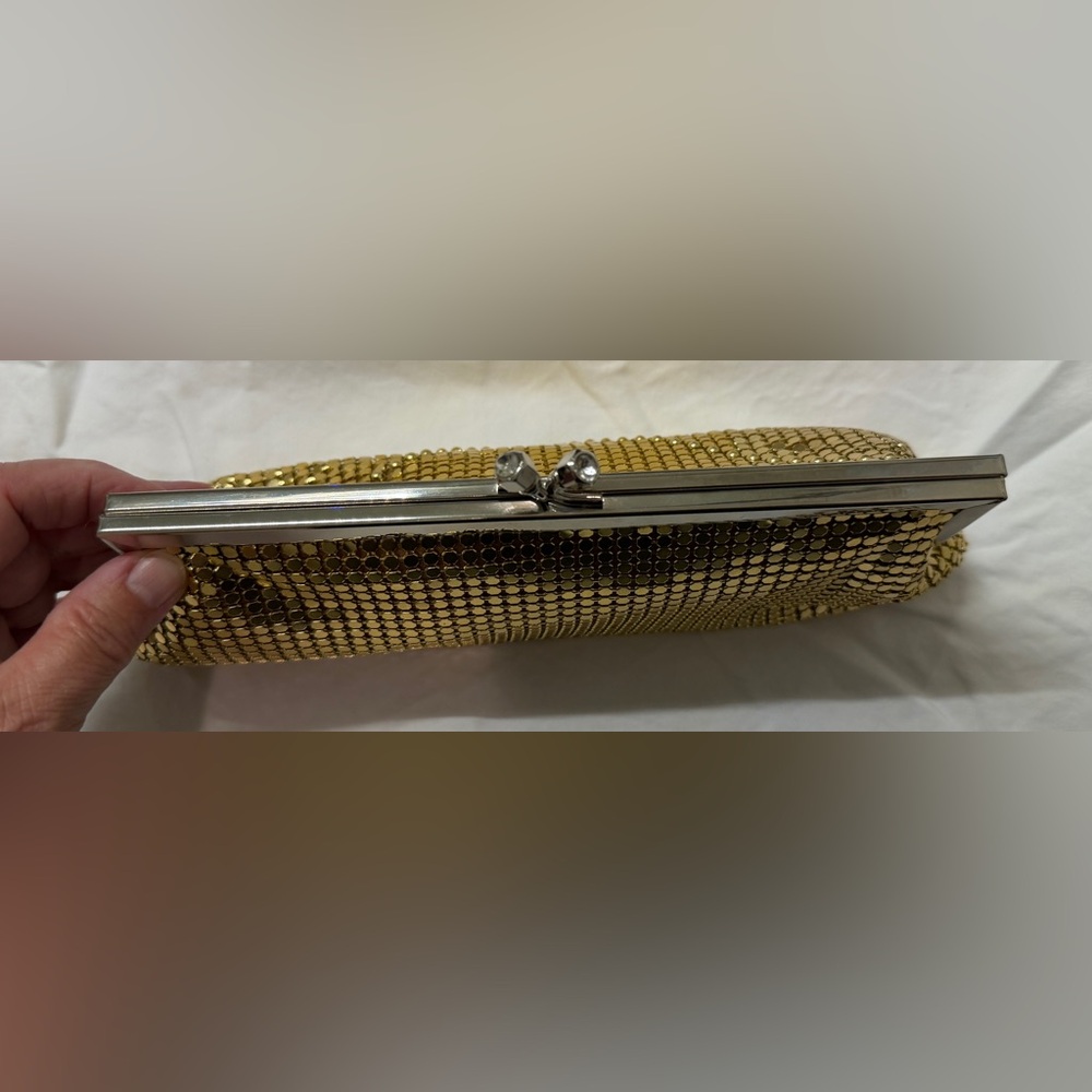 NWT Sasha Metallic Gold Evening Bag - Picture 4 of 10